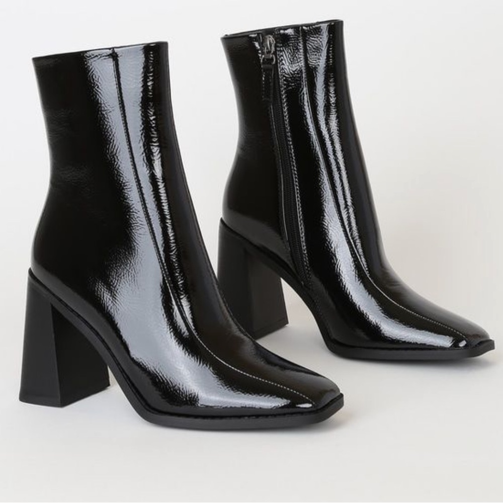Nasty Gal Black Heeled Booties
